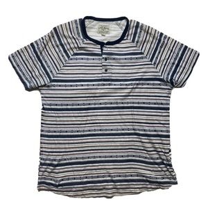 Lucky Brand Henley t shirt aztec tribal print